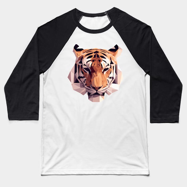 low poly tiger Baseball T-Shirt by zaiynabhw